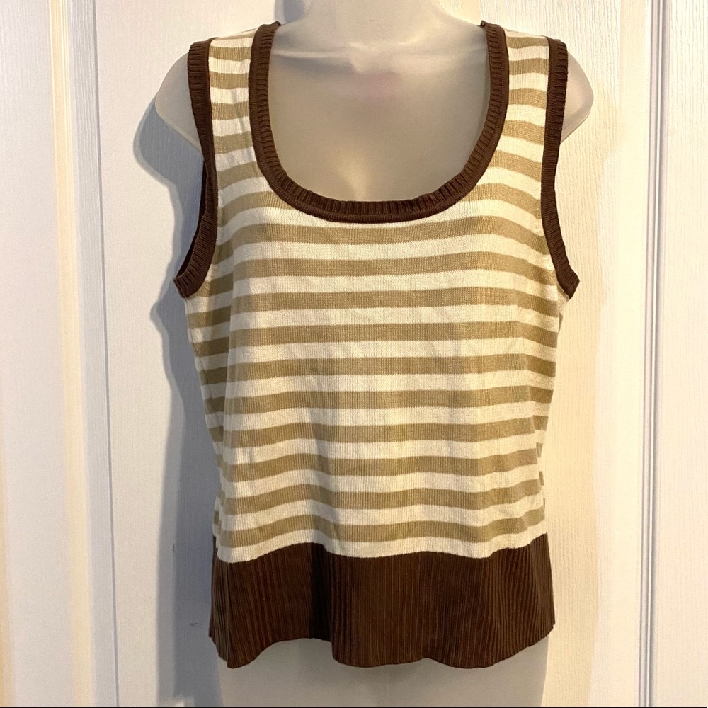 Mossimo Sleeveless Scoop Neck Stripped Sweater